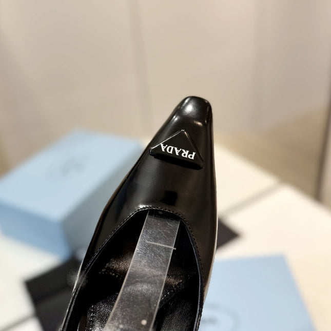 PRA BRUSHED PUMPS BLACK LAMBSKIN
