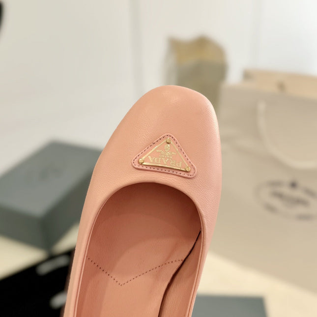 Pra Ballerina Pumps 40 Pink Lambskin