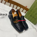 GG LOAFER 35 CM IN BLACK CALFSKIN GOLD HARDWARE