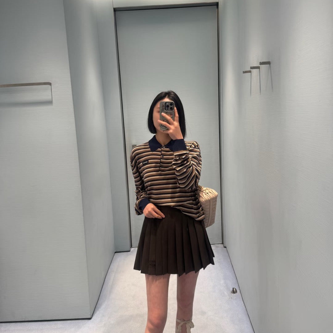 MIUMIU 26S LONG SLEEVED COLLARED SHIRT 945