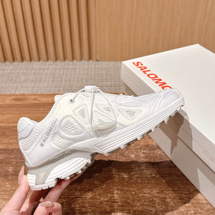 ALO 25S SALOMON XT WHISPER IN WHITE MESH FABRIC AND LAMBSKIN