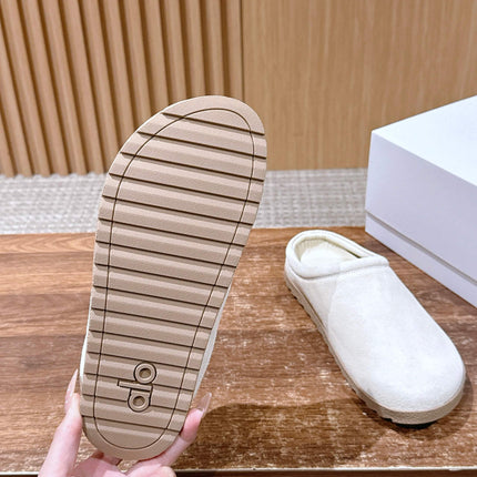 ALO 25S MULE IN CREAM WHITE SUEDE