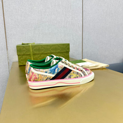 GG TENNIS 1977 TRAINER CANVAS WITH FLOWERS MOTIF