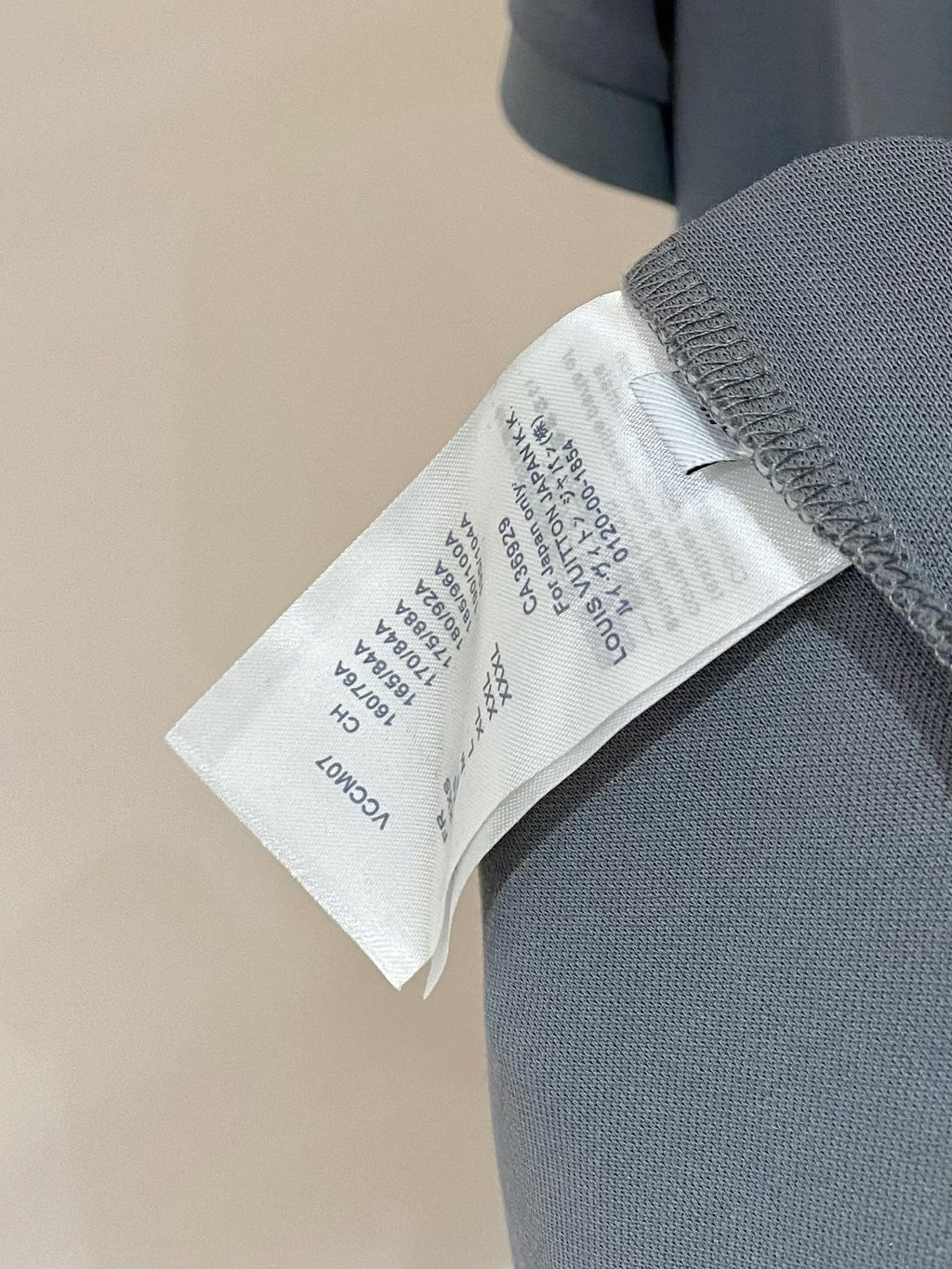 LV POLO SHIRT IN GRAY MESH BEADED COTTON FABRIC 238854