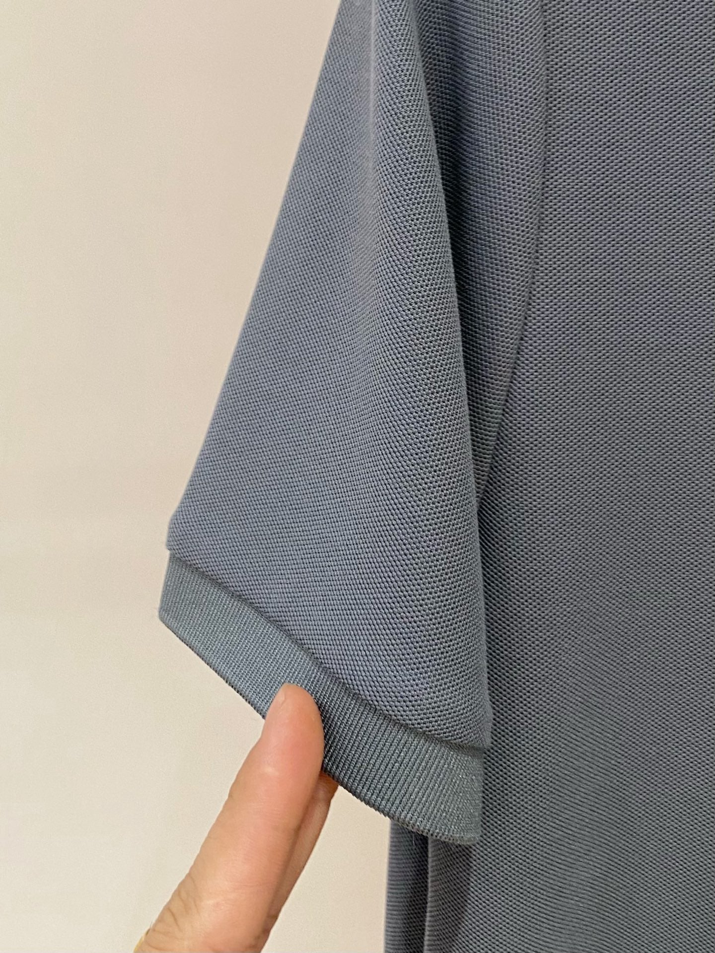 LV POLO SHIRT IN GRAY MESH BEADED COTTON FABRIC 238854