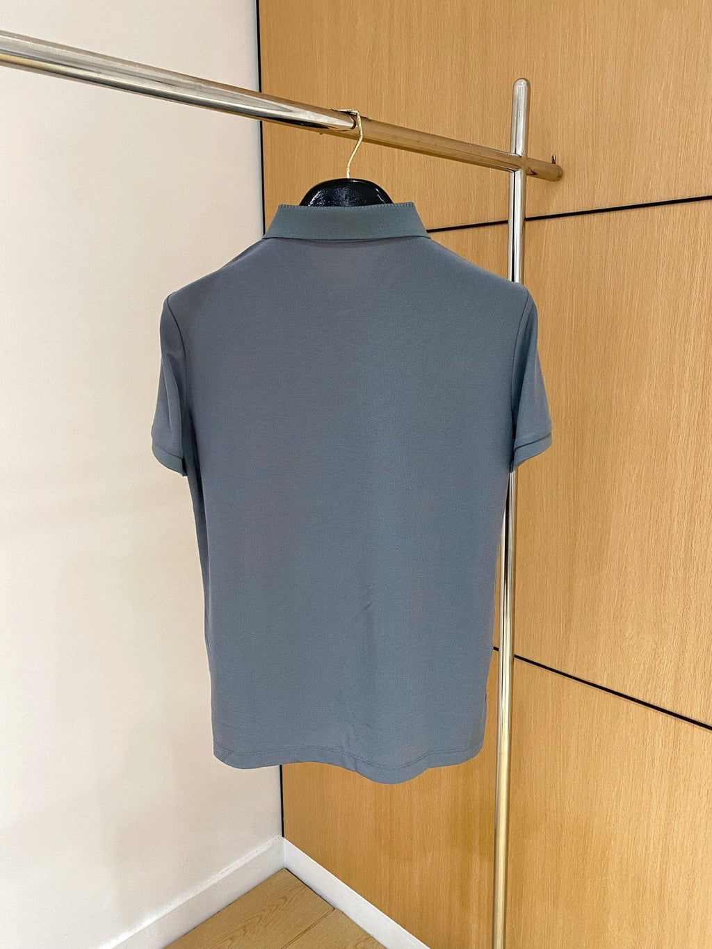 LV POLO SHIRT IN GRAY MESH BEADED COTTON FABRIC 238854