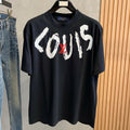 LV T-SHIRT IN BLACK COTTON 238860