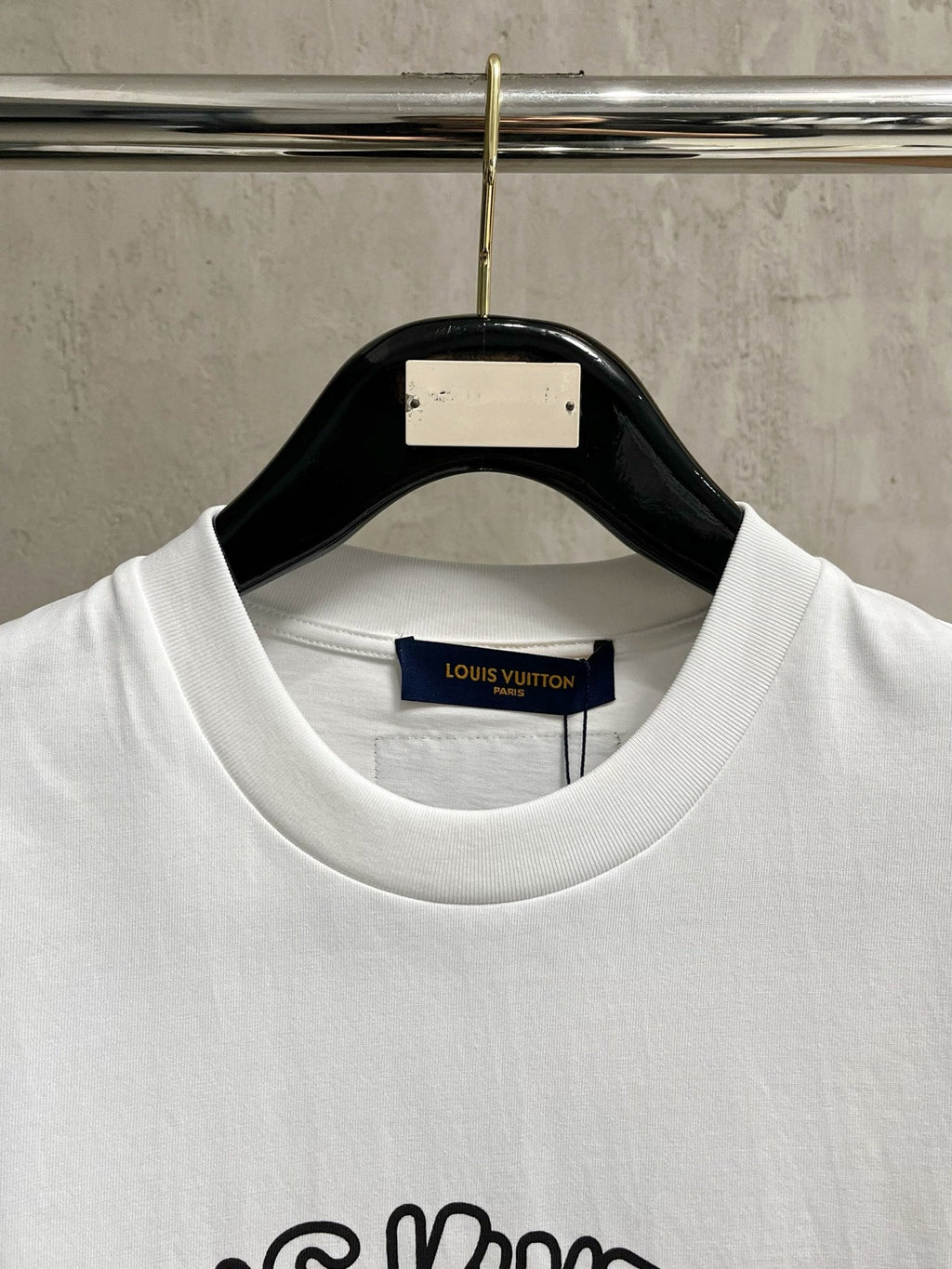 LV T-SHIRT IN WHITE COTTON LOGO PRINT 238865