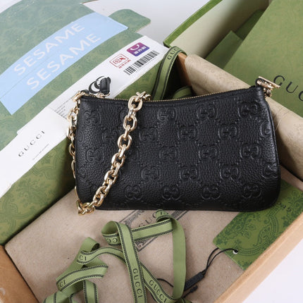 GUCCI 26S MINI BAG 23 IN BLACK CALFSKIN