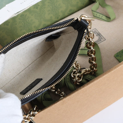 GUCCI 26S MINI BAG 23 IN BLACK CALFSKIN