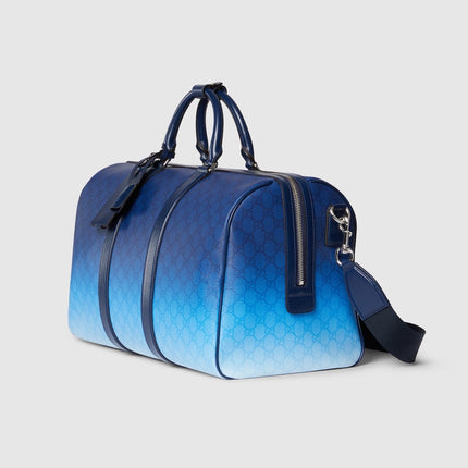 GUCCI 26S DUFFLE BAG 30 IN BLUE GRADIENT CANVAS