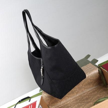 GUCCI 26S TOTE BAG 40 IN BLACK CANVAS
