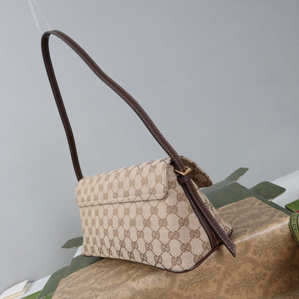 GUCCI 26S SHOULDER BAG 31 IN BEIGE CANVAS