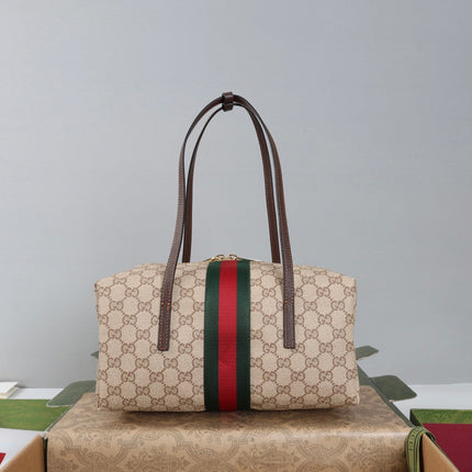 GUCCI 26S BOSTON BAG 29 IN BEIGE DENIM