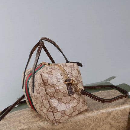 GUCCI 26S MINI DUFFLE BAG 19 IN BEIGE DENIM