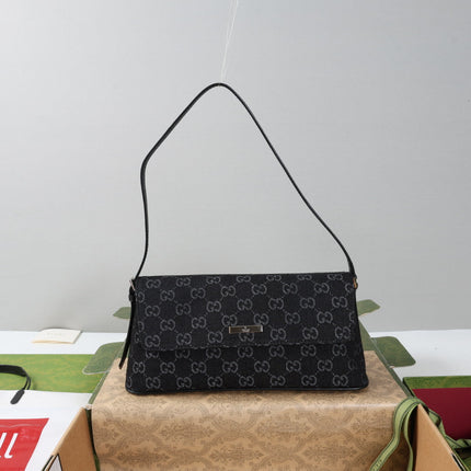 GUCCI 26S SHOULDER BAG 31 IN BLACK CANVAS