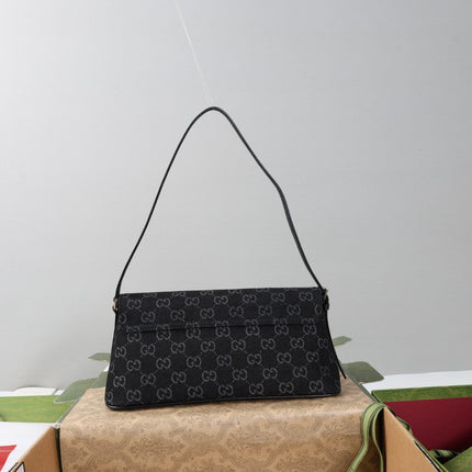 GUCCI 26S SHOULDER BAG 31 IN BLACK CANVAS
