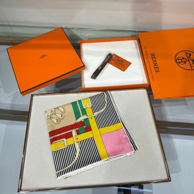 HERMES 26S SCARF 90 IN SILK 307103