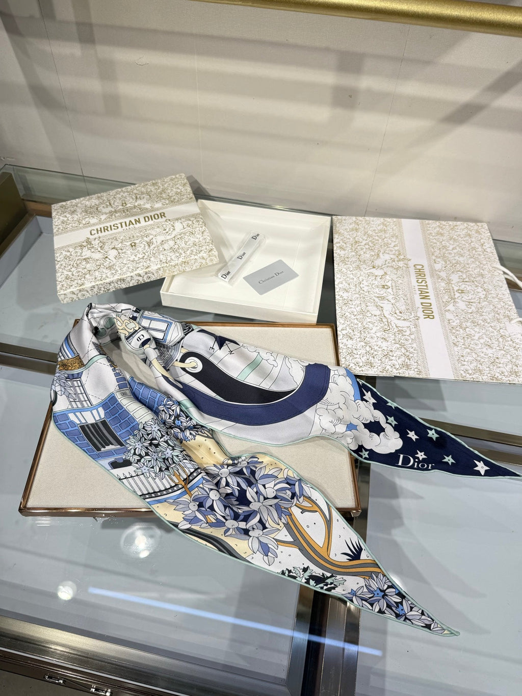DIOR 26S SCARF 120CM IN SILK 307100