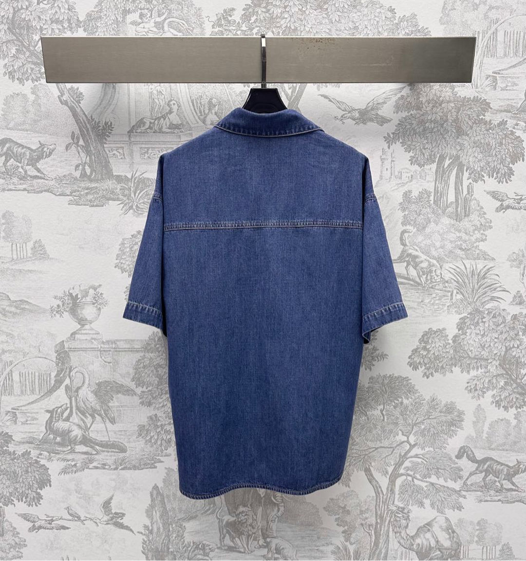 VALENTIN 25S DENIM SHIRT AND SHORTS SET 264676