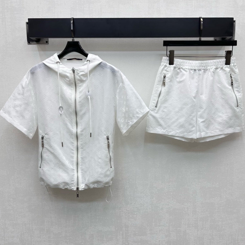 LV 25S HOODED SUN-PROTECTION JACKET AND SHORTS SET 264578