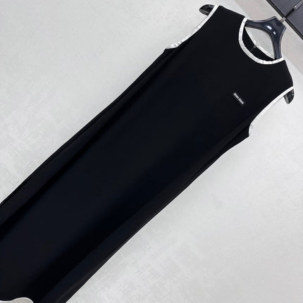 MIU 25S  LONG VEST DRESS IN ACETATE 264519