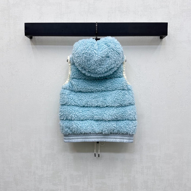 MONCLER 25S DOWN VEST IN BLUE 107