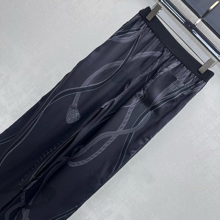 HERMES 26S SILK STRAIGHT LEG PANTS 581