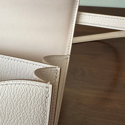 CONSTANCE 18 LIGHT PINK CHEVRE SILVER HARDWARE