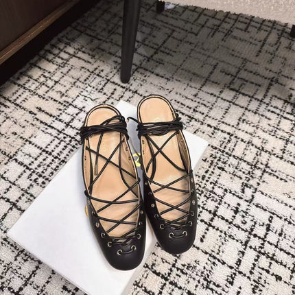 CHLOÉ 26S LACE-UP HEELS 60 MM IN BLACK CALFSKIN