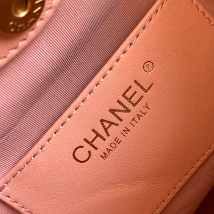 CHANEL 26S HAND BAG 32 IN PINK LAMBSKIN GOLD HARDWARE