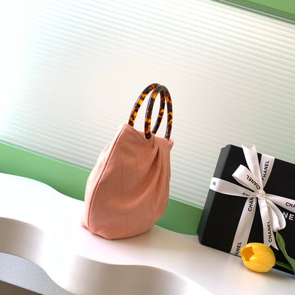CHANEL 26S HAND BAG MEDIUM 24 IN PINK LAMBSKIN GOLD HARDWARE