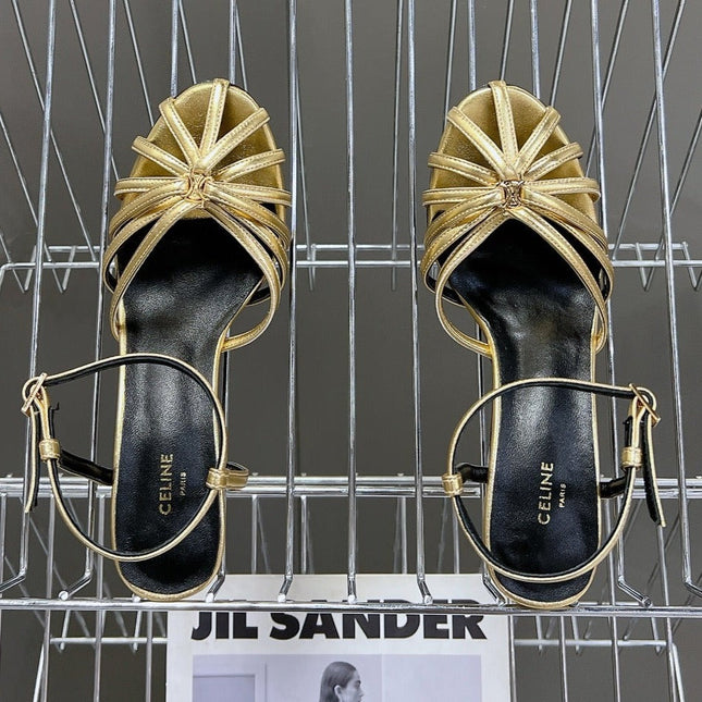 TRIOMPHE SANDAL IN LAMBSKIN GOLD