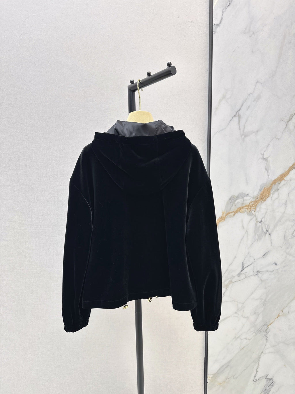 MIUMIU 26S HOODED VELVET JACKET 951
