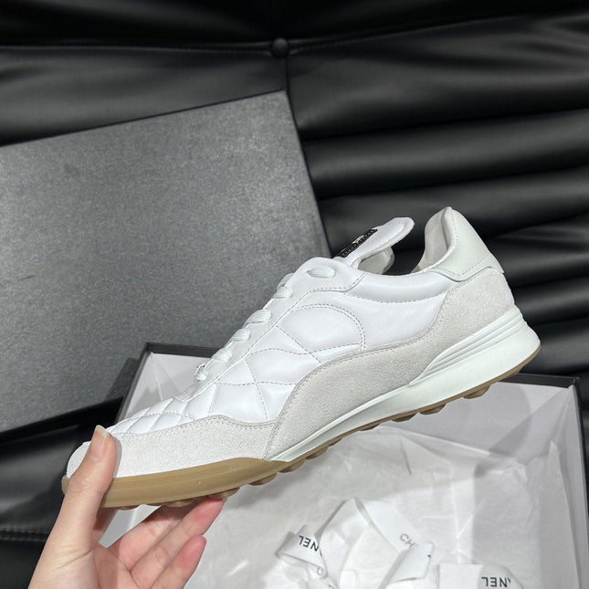 CC OTHER PLAID PATTERNS CASUAL STYLE WHITE SUEDE