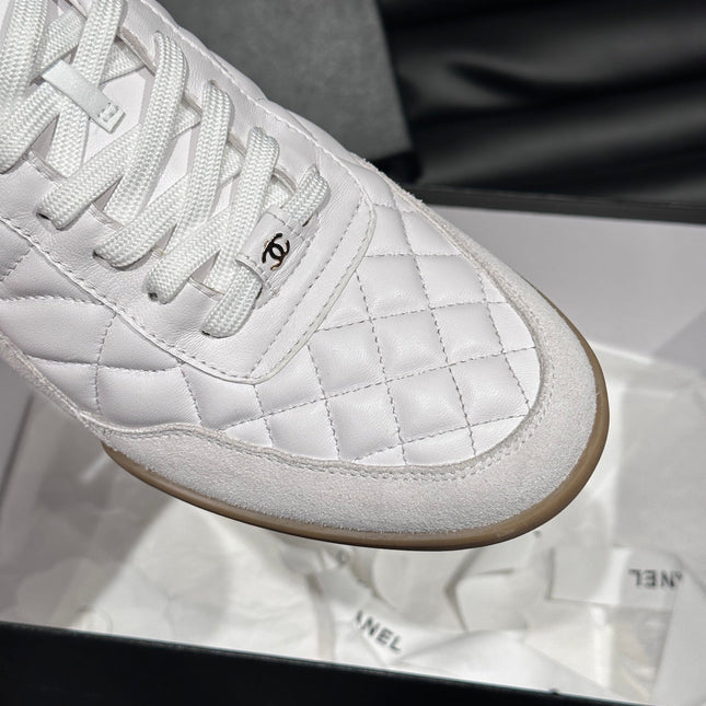 CC OTHER PLAID PATTERNS CASUAL STYLE WHITE SUEDE