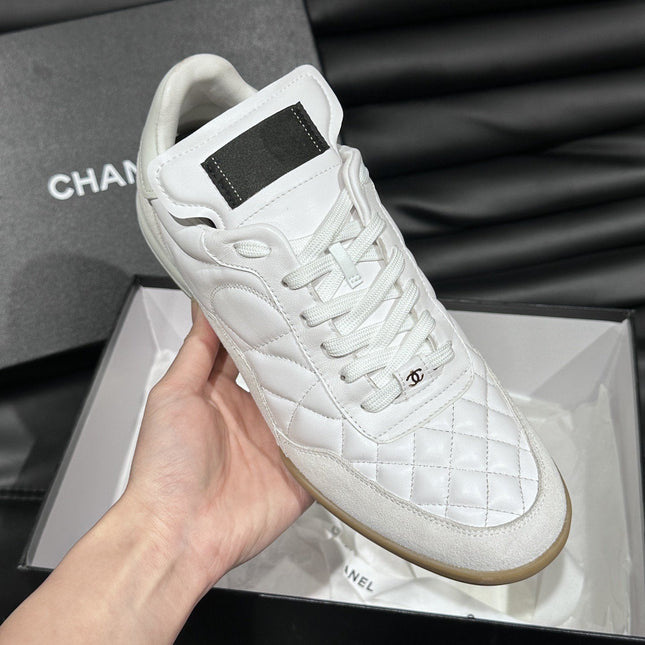 CC OTHER PLAID PATTERNS CASUAL STYLE WHITE SUEDE