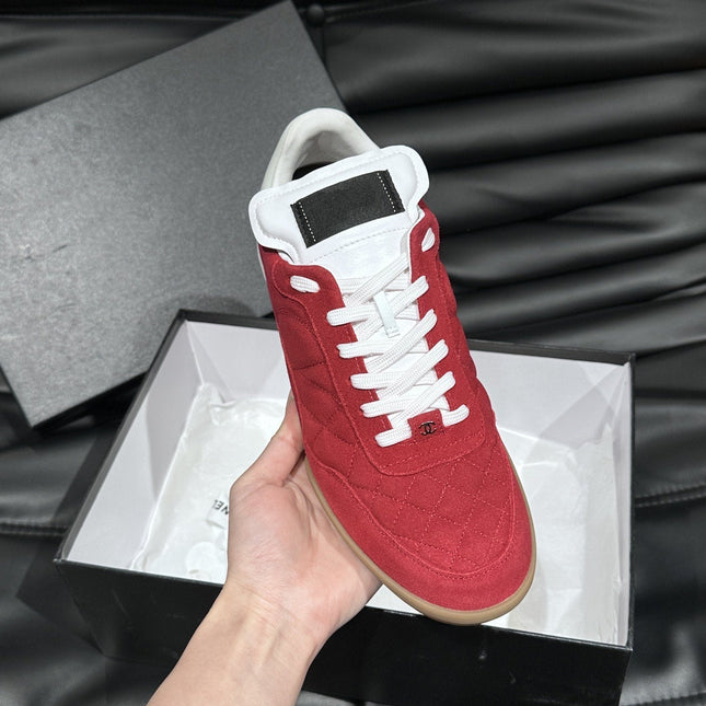 CC OTHER PLAID PATTERNS CASUAL STYLE  RED SUEDE