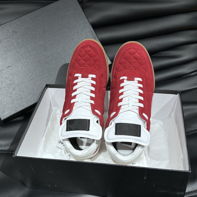CC OTHER PLAID PATTERNS CASUAL STYLE  RED SUEDE