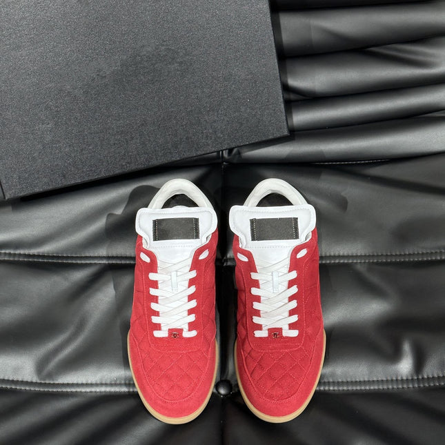 CC OTHER PLAID PATTERNS CASUAL STYLE  RED SUEDE