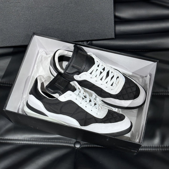 CC OTHER PLAID PATTERNS CASUAL STYLE BLACK WHITE SUEDE