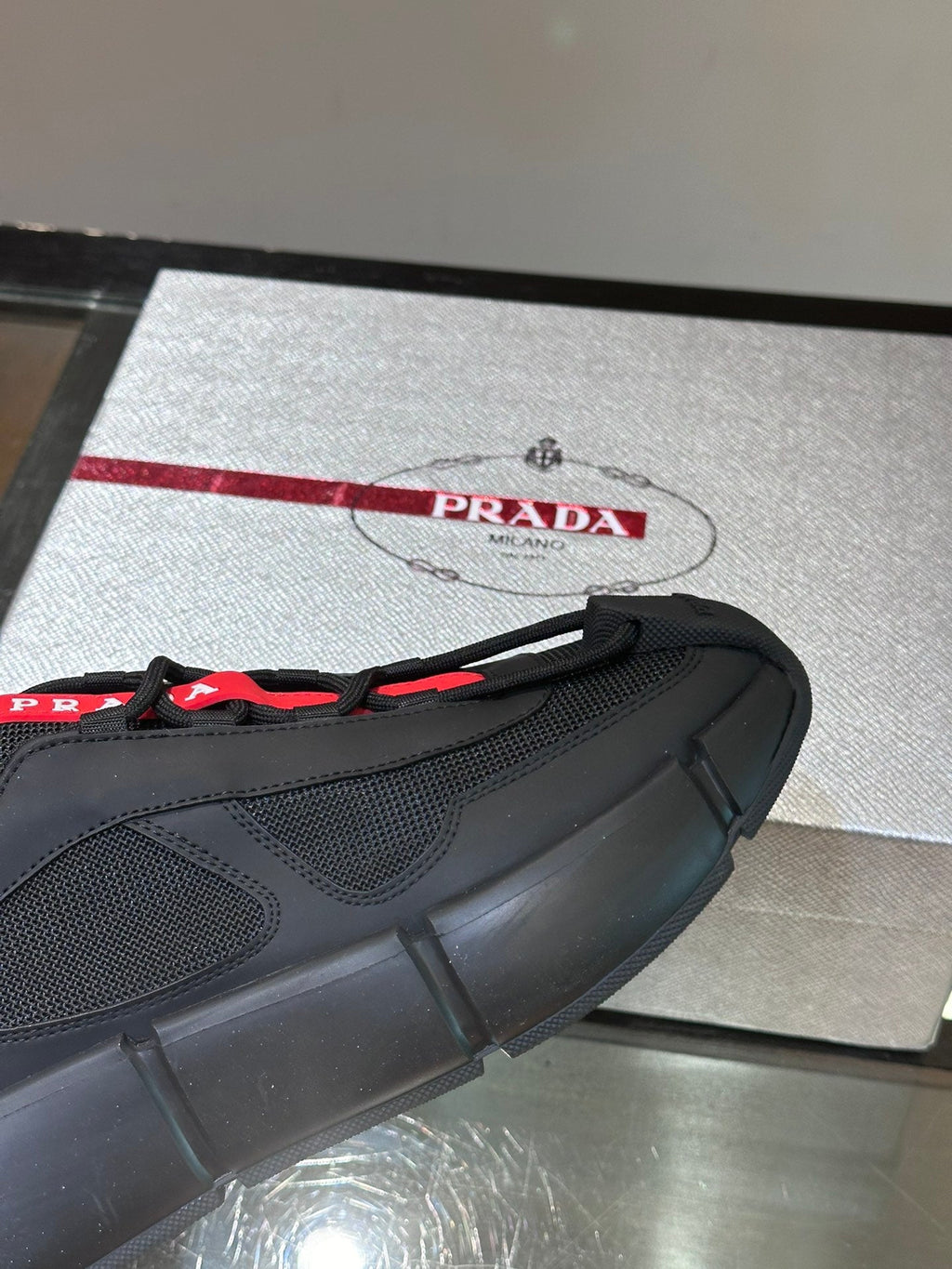 PRA AMERICA'S CUP SOFT RUBBER AND BIKE FABRIC SNEAKERS BLACK