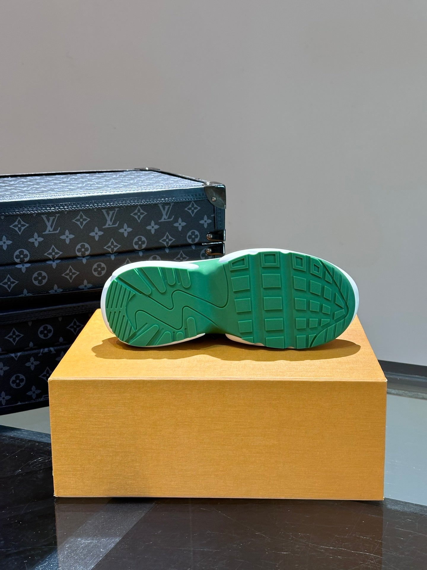 NEO RUN AWAY SNEAKER WHITE MIX GREEN CALFSKIN
