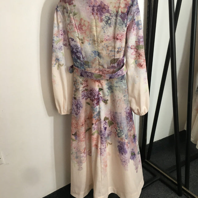 ZIMMERMANN 26S FLORAL BELTED MIDI DRESS 304