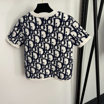 DIOR 25S SHORT-SLEEVE KNITTED CARDIGAN STYLE 330