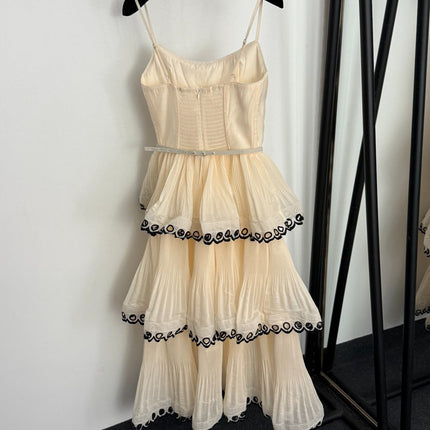 ZIMMERMANN 26S PLEATED SPAGHETTI STRAP DRESS STYLE 112