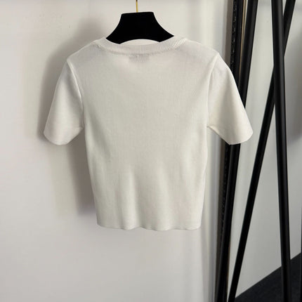 MIUMIU 26S SHORT SLEEVE KNIT SWEATER 1030