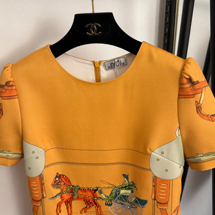 HERMES 26S SHORT SLEEVED DRESS 527