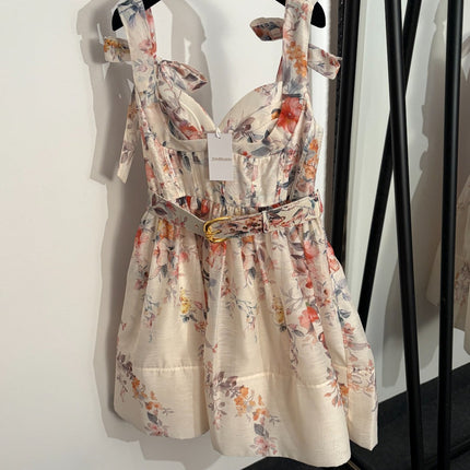 ZIMMERMANN 26S FLORAL DRESS WITH BELT STYLE 18