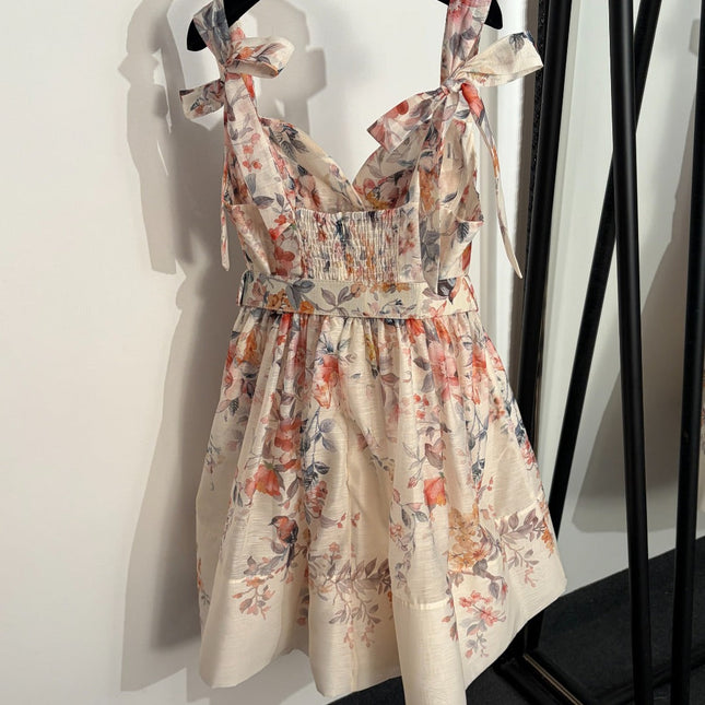 ZIMMERMANN 26S FLORAL DRESS WITH BELT STYLE 18